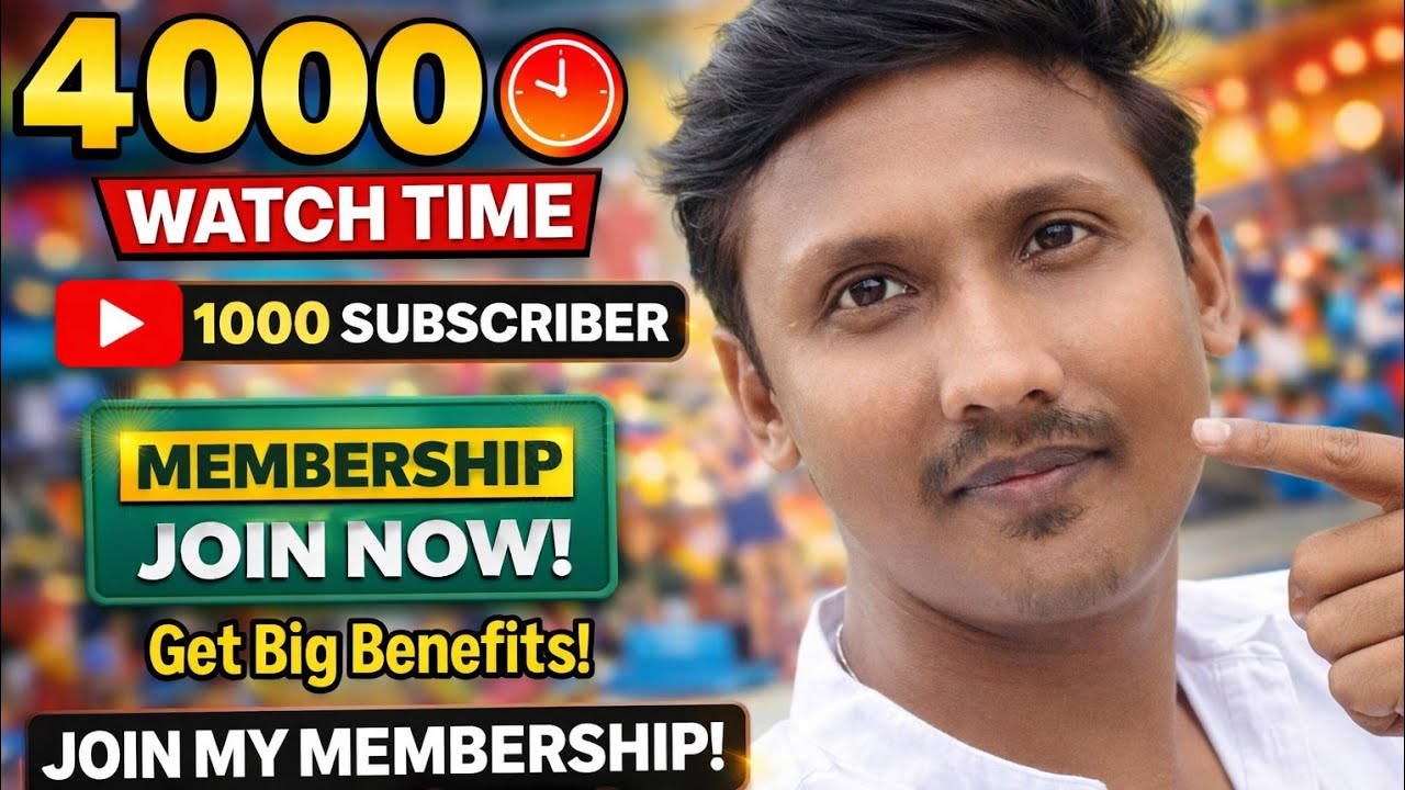 Live Proof – 4000 Watch Time + 1000 Subscriber Complete | Join Member #youtubelive