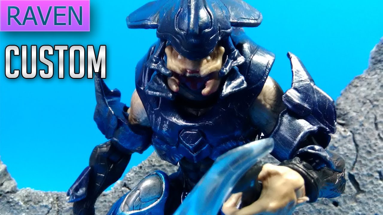 Custom/Tutorial Elite Officer de Halo de Mattel Figura de 6 pulgadas