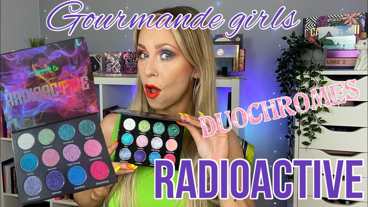 *NEW* RADIOACTIVE PALETTE || Gourmande girls | Swatches & first impressions #duochrome