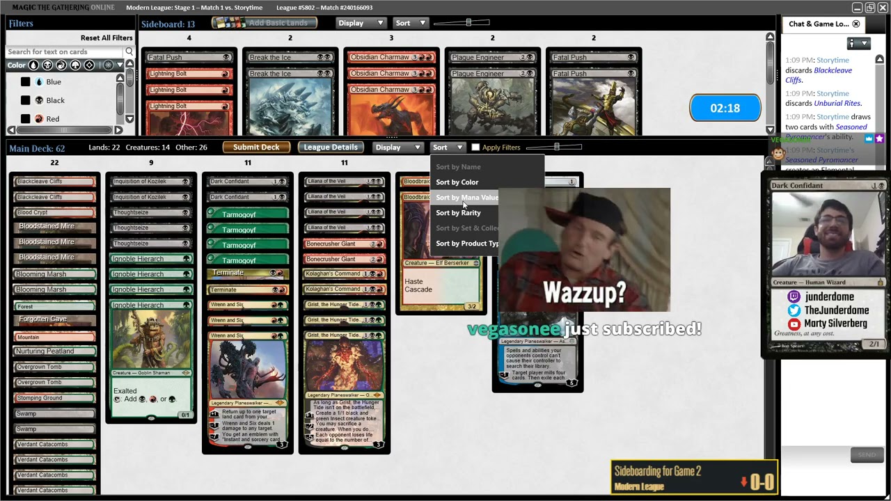 [Modern] Jund League #99 - Ignoble Hierarch and Grist, The Hunger Tide (Part 1)