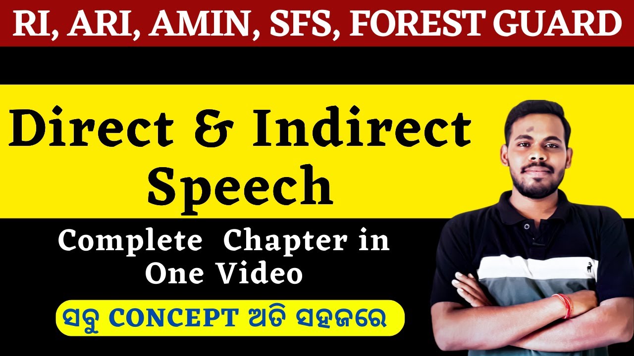 direct and indirect speech in English grammar For RI, ARI, AMIN, SFS, FOREST GUARD ||Narration