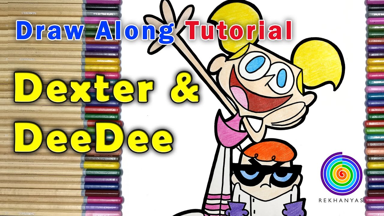 Drawing Dexter & DeeDee | Drawing Cartoon Characters | Draw Along Tutorial