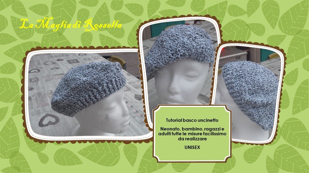 🌈 Basco all'uncinetto - Tutte le dimensioni - (Step by Step) cappelli all'uncinetto