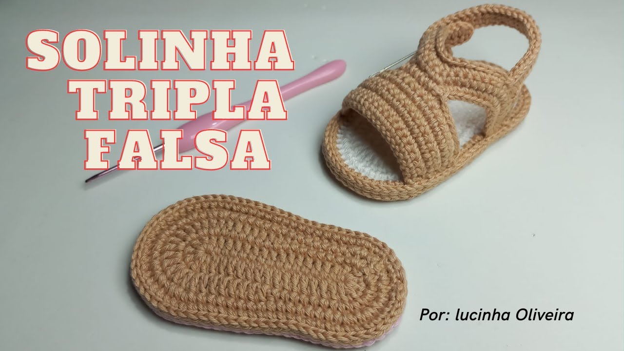 Solinha de crochê tripla falsa - @FioaFioCrochê