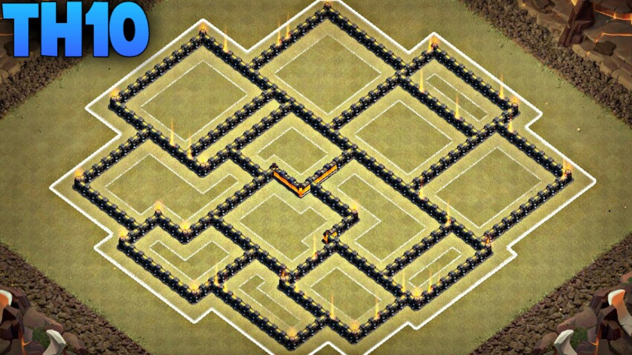 ALDEA DE GUERRA ANTI 3 ESTRELLAS | Ayuntamiento 10 | TH10 | Diseño De Aldeas | 2018 | YuniorYT