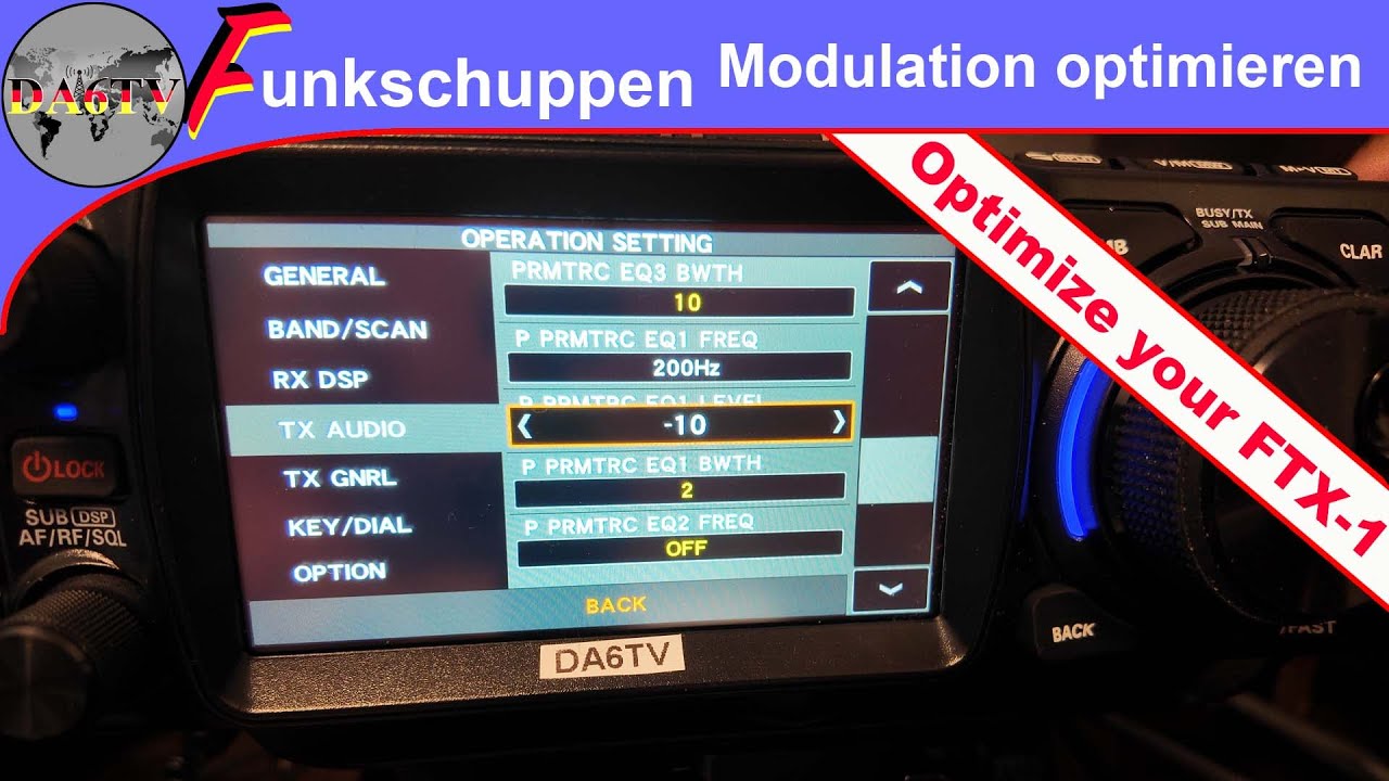 Yaesu FTX-1 - Der parametrische Equalizer - Audio-settings