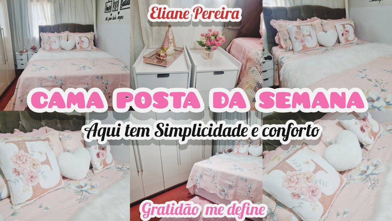 🌸Hoje fiz uma cama posta que traz aconchego para começar a semana  com conforto .🌸