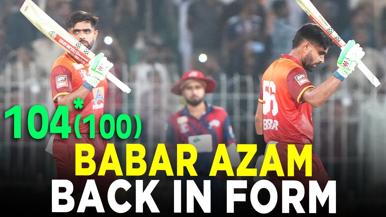 Babar Azam Unbeaten 104 Runs | Stallions vs Dolphins | M 7 | Bahria Town Champions Cup 2024 | M9A1K