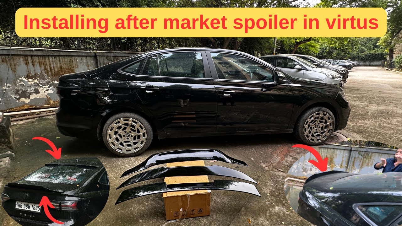Virtus 2025: Finally, Installed New Aftermarket Spoiler [Piano Black] ✅ | Volkswagen Virtus Modified