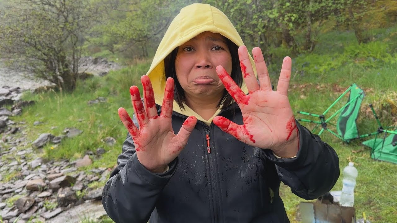 Loch Awe Part two, Cris is bitten ouch.