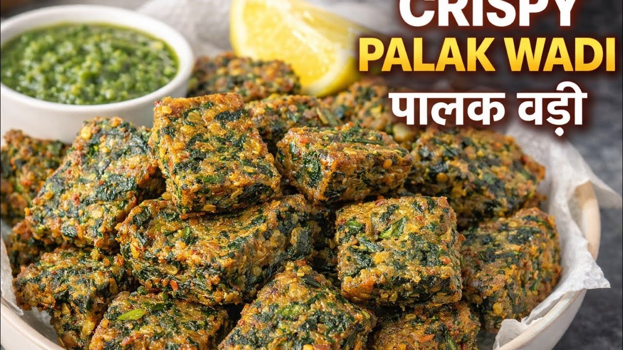 Crispy Palak Wadi Recipe | पालक बड़ी रेसिपी | Tea Time Snack | Aarfakitchen |