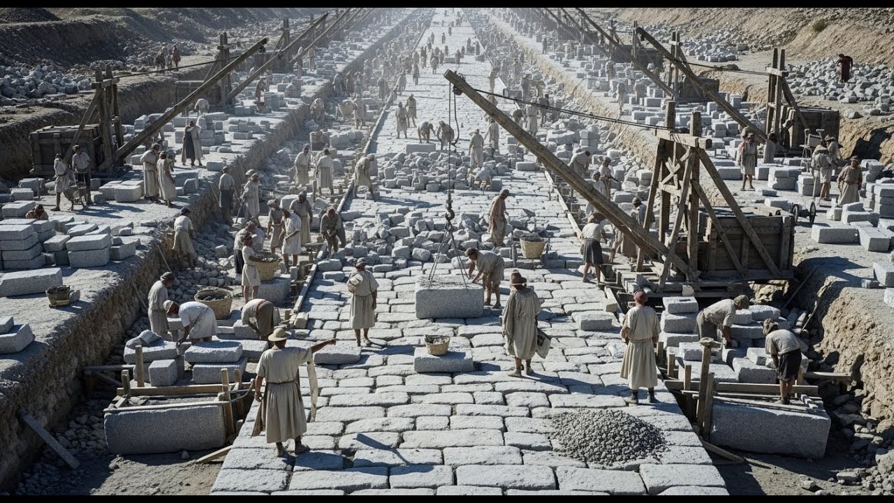 Inside the Roman Road System: How Stone Networks Built an Empire (Full Process)