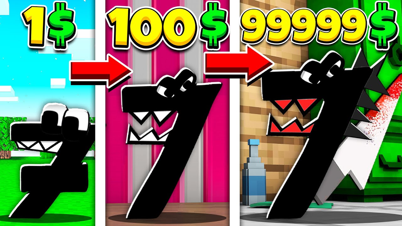 ПРОКАЧАЛ ЦИФРЫ ЛОРА ЗА 1$ И ЗА 999999$ В МАЙНКРАФТ 100% ТРОЛЛИНГ ALPHABET LORE МУЛЬТИК