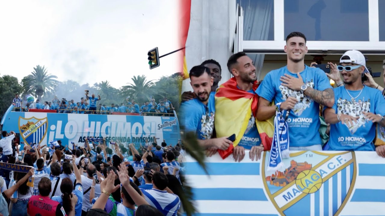 Fiesta del Malaga CF por el Ascenso a 2ª División. Recibimiento en la Diputación