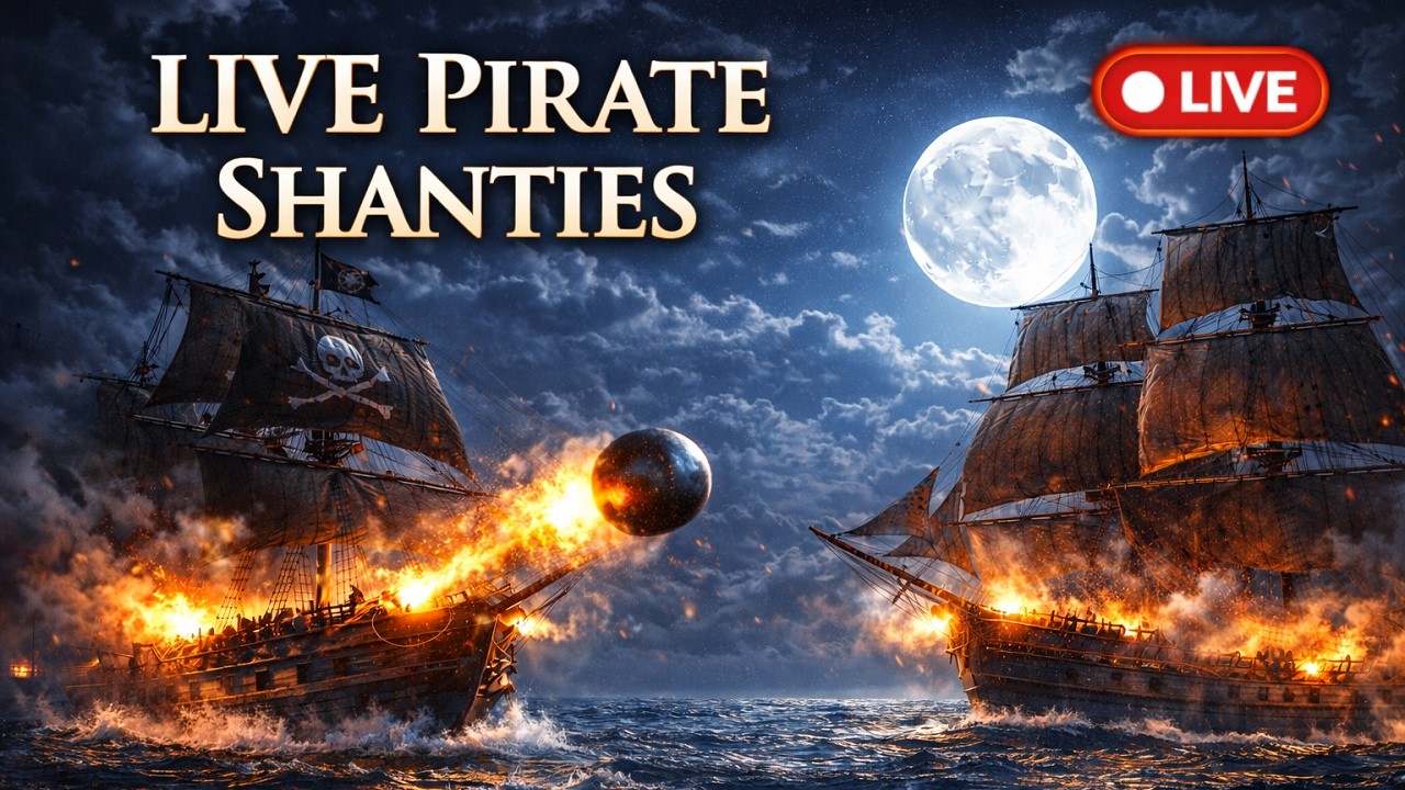 ⚓ LIVE Sea Shanties & Pirate Music | Sail the Midnight Seas