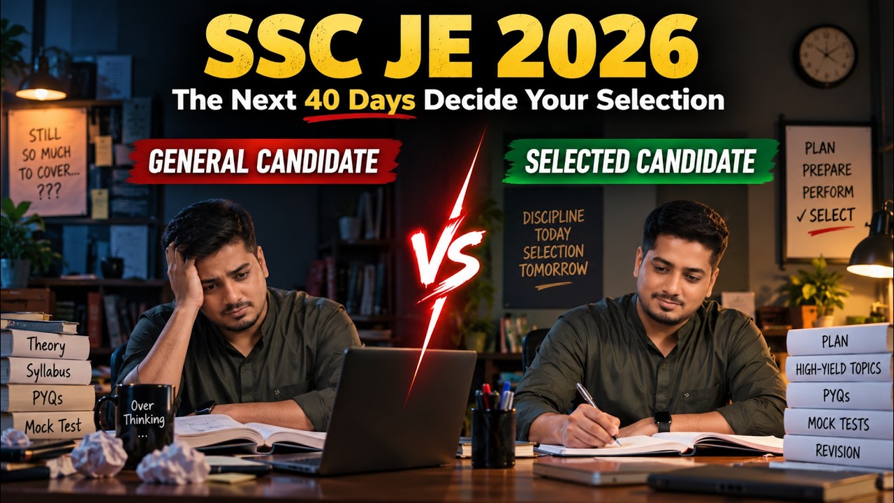 SSC JE 2026: 40 Days Daily Study Plan | SSC JE 40 Days Planning | SSC JE 2026 Preparation #sscje