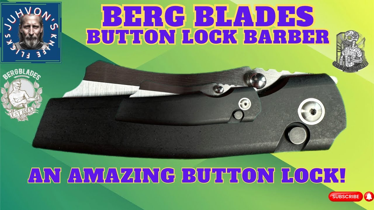 Berg Blades - Button Lock Barber. An awesome Button Lock Knife!