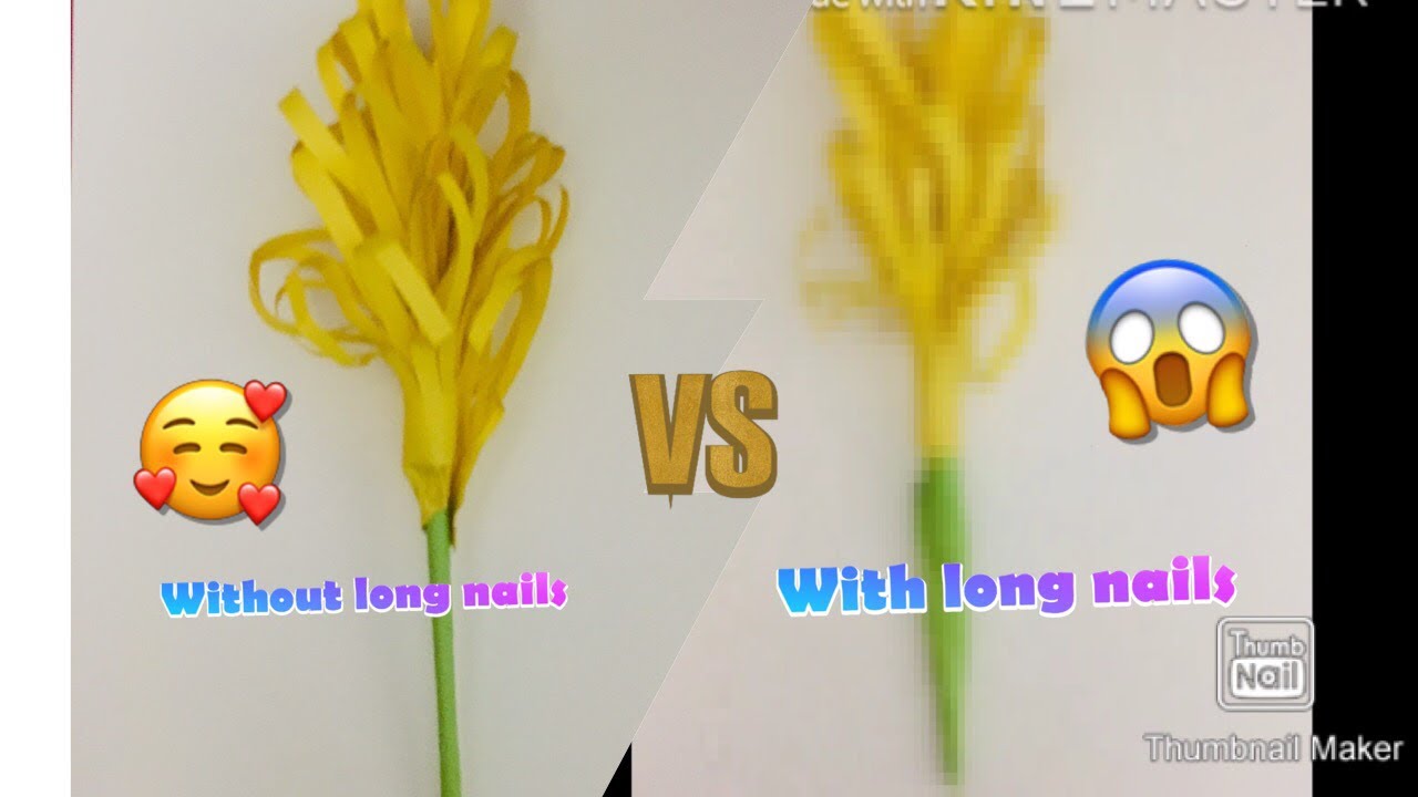 Making paper flowers with long nails || long nails vs short nails.....|| || Sarina’s magical world