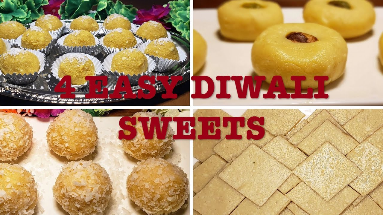 4 Quick & Easy Diwali Sweets Recipes | Instant Sweets Recipe | Homemade Sweets for Festivals