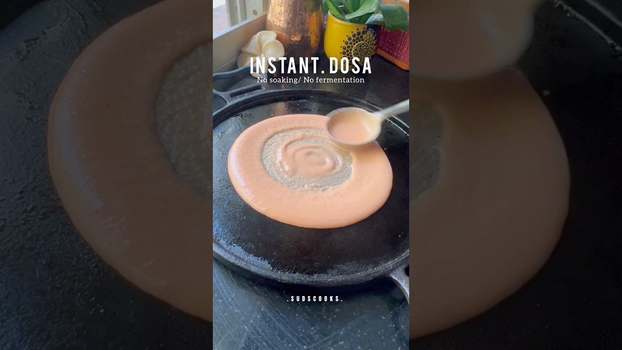 Instant Masoor Dal Dosa - my quick preparation - no soaking or fermentation!!
