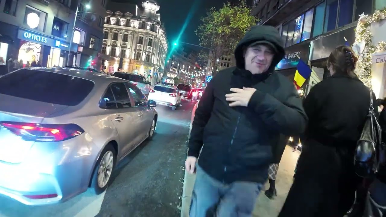 Bucharest at Night-Calea Victoriei Walk, 1 Dec. 2025
