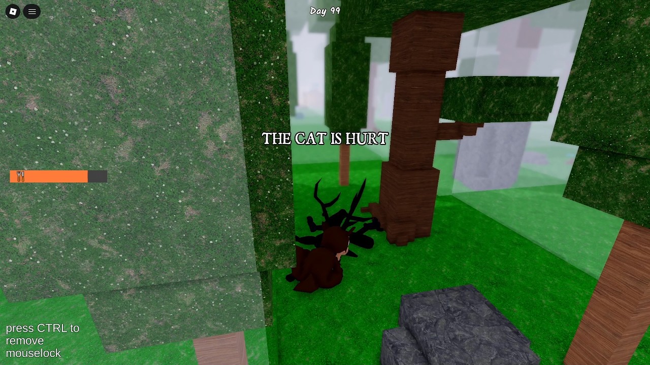 The Cat is Hurt in 99 Nights in The Forest ROBLOX Update