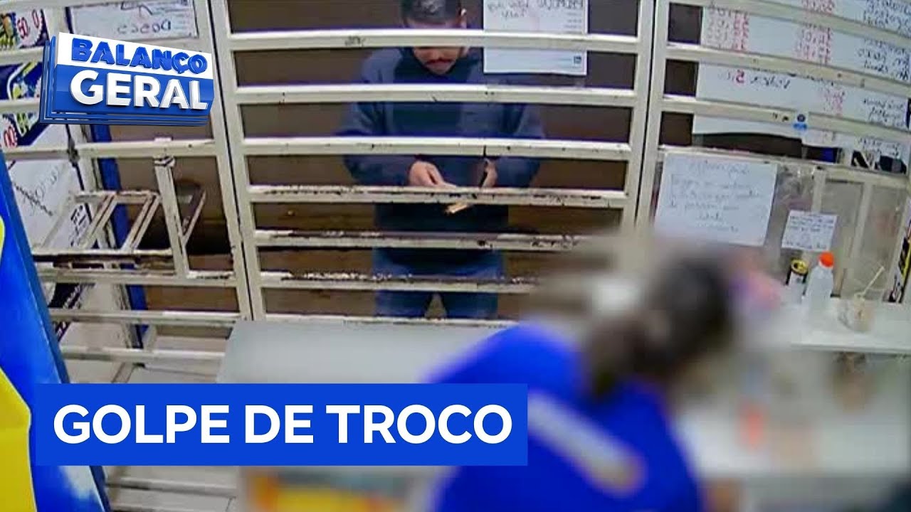 Câmeras flagram homem aplicando 'golpe do troco' em distribuidora de bebidas em Guarulhos (SP)