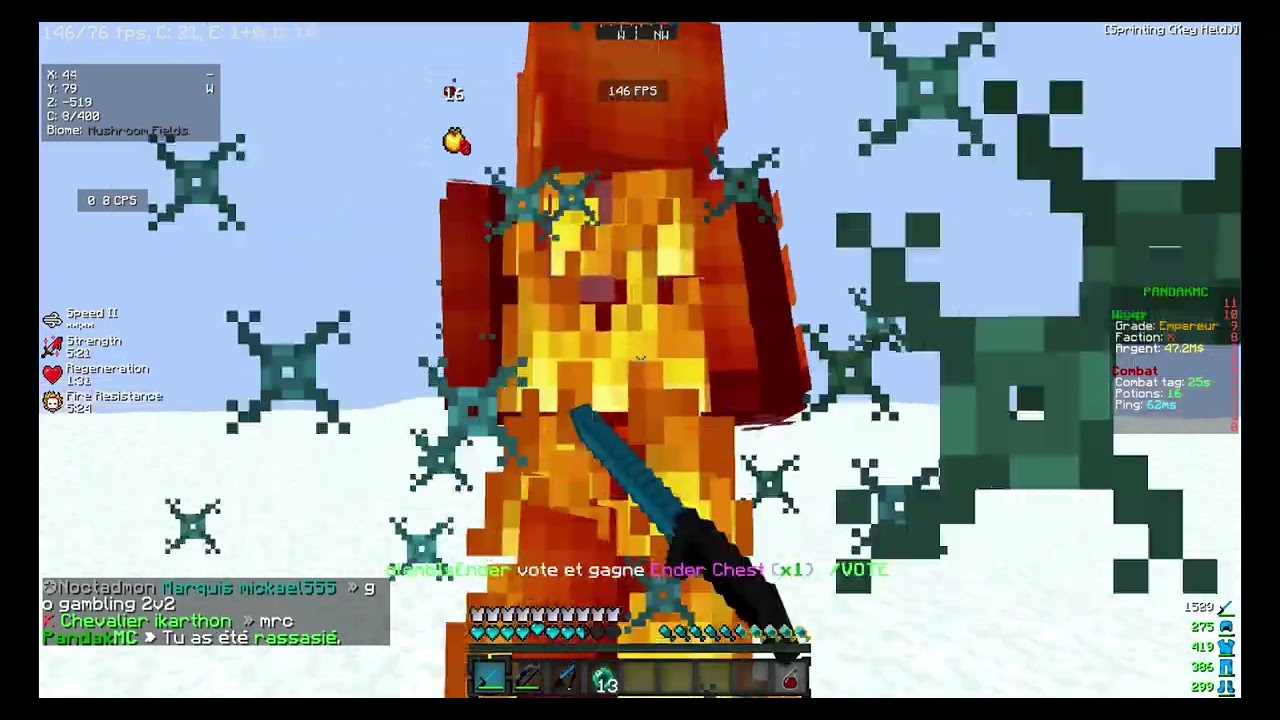 Première vidéo pvp Pandakmc  : Concours de 10 M sur pandakmc