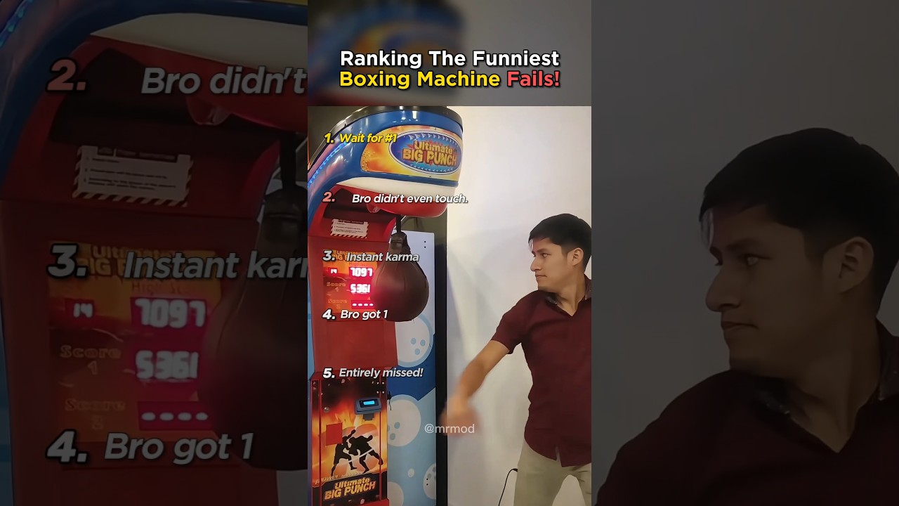 Ranking the Funniest Punching Machine Fails! 🤣🥊 #boxingfails #punchingmachine #funnyfails