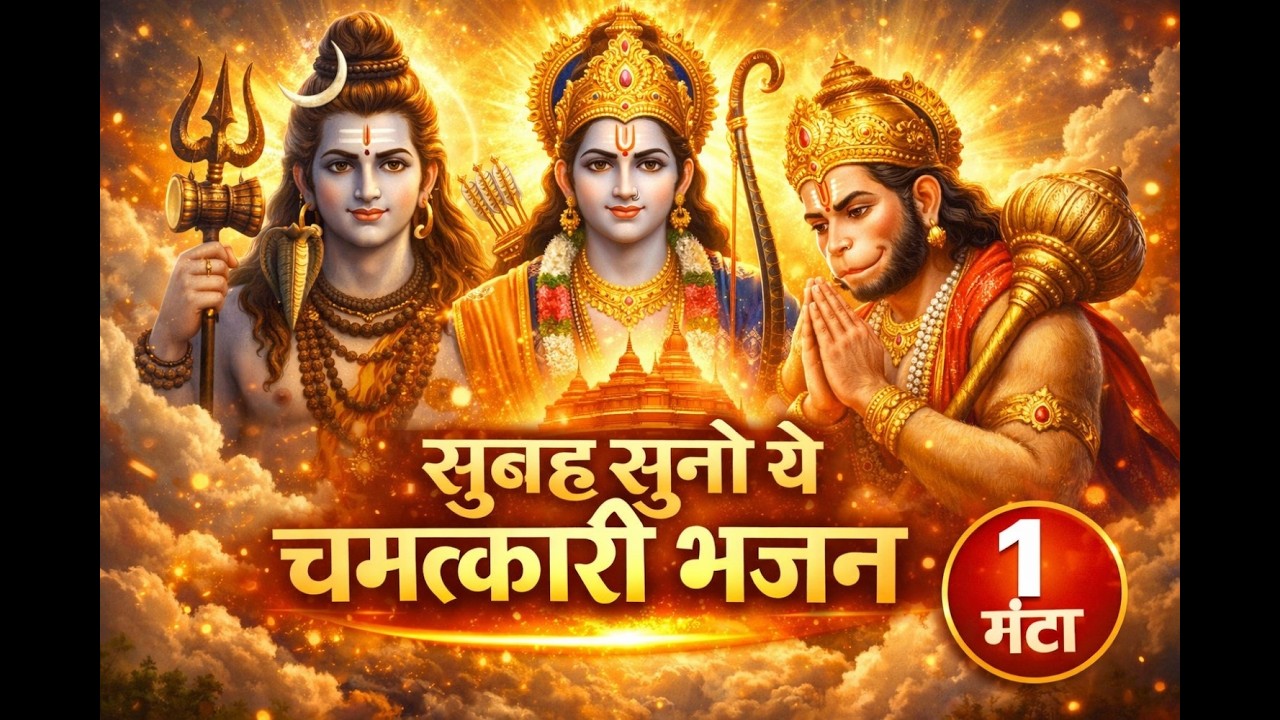 सुबह सुनो ये चमत्कारी भजन | शिव राम हनुमान भजन | Positive Morning Bhajan | 1 Hour Bhakti Songs