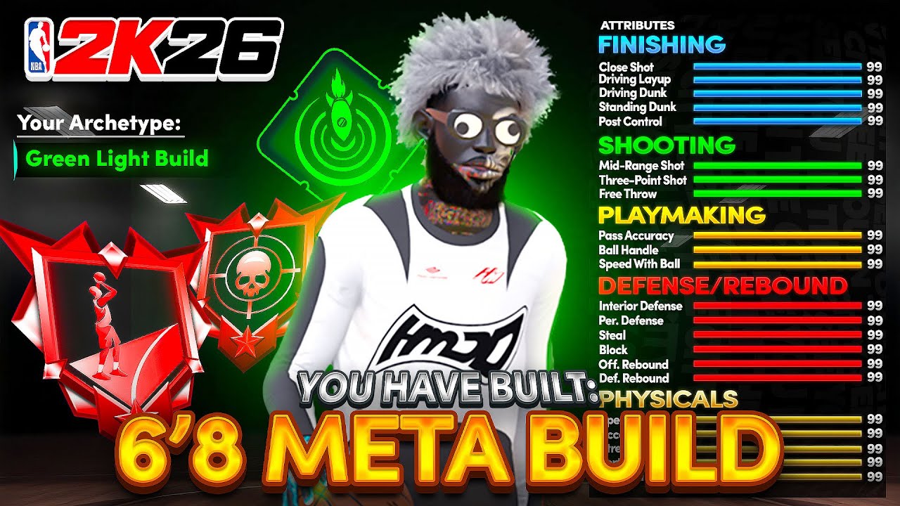 THIS *NEW* 6”8 META BUILD IS BREAKING NBA 2K26! BEST GREEN LIGHT BUILD IN 2K26!