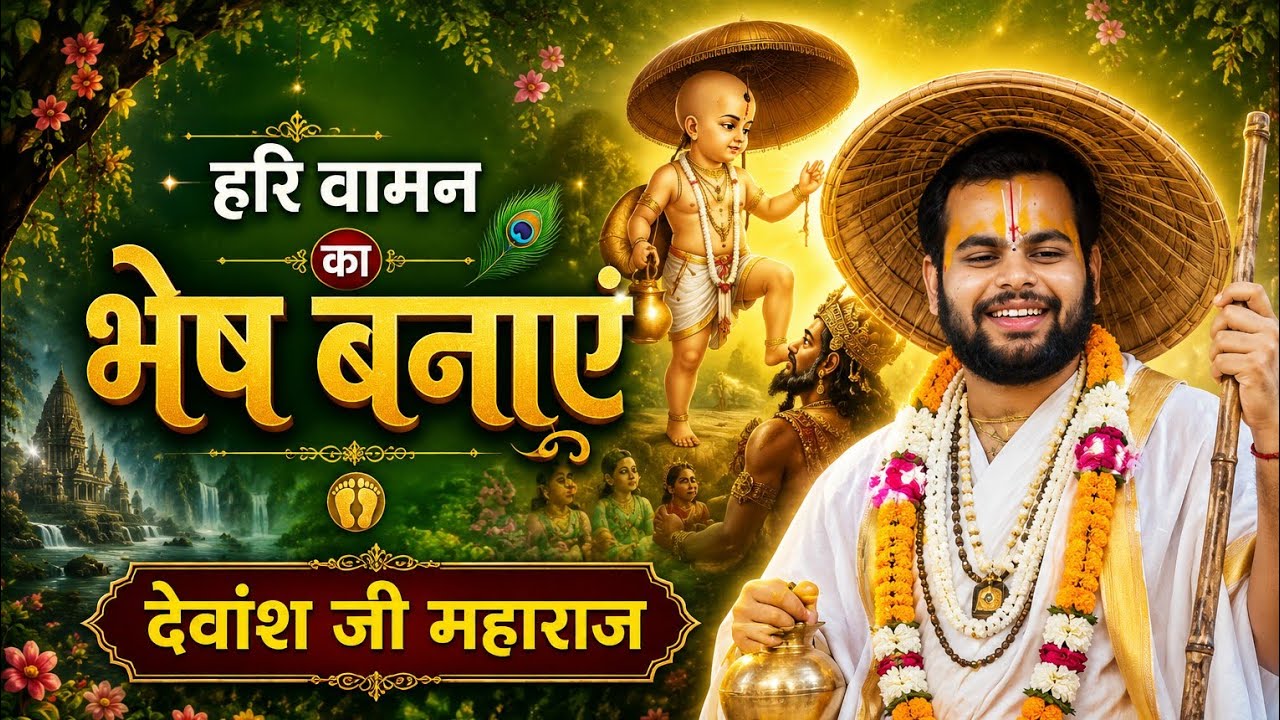 बामन का भेष बनाए बली राजा को छलने आए | वामन अवतार भजन | Superhit Bhajan #devanshjimaharaj