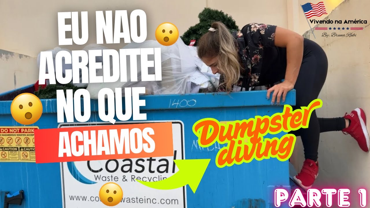 EU NÃO ACREDITEI NO QUE ACHAMOS 😱 | Dumpster Diving 🇺🇸 PARTE 1