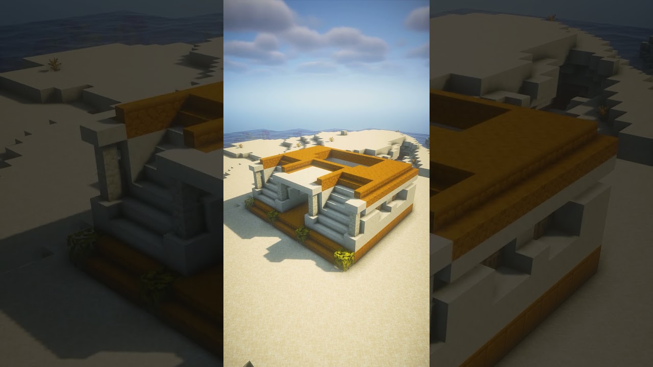 Minecraft: Simple sand house for the first night!  #minecraft #minecraftbuildingtutorial