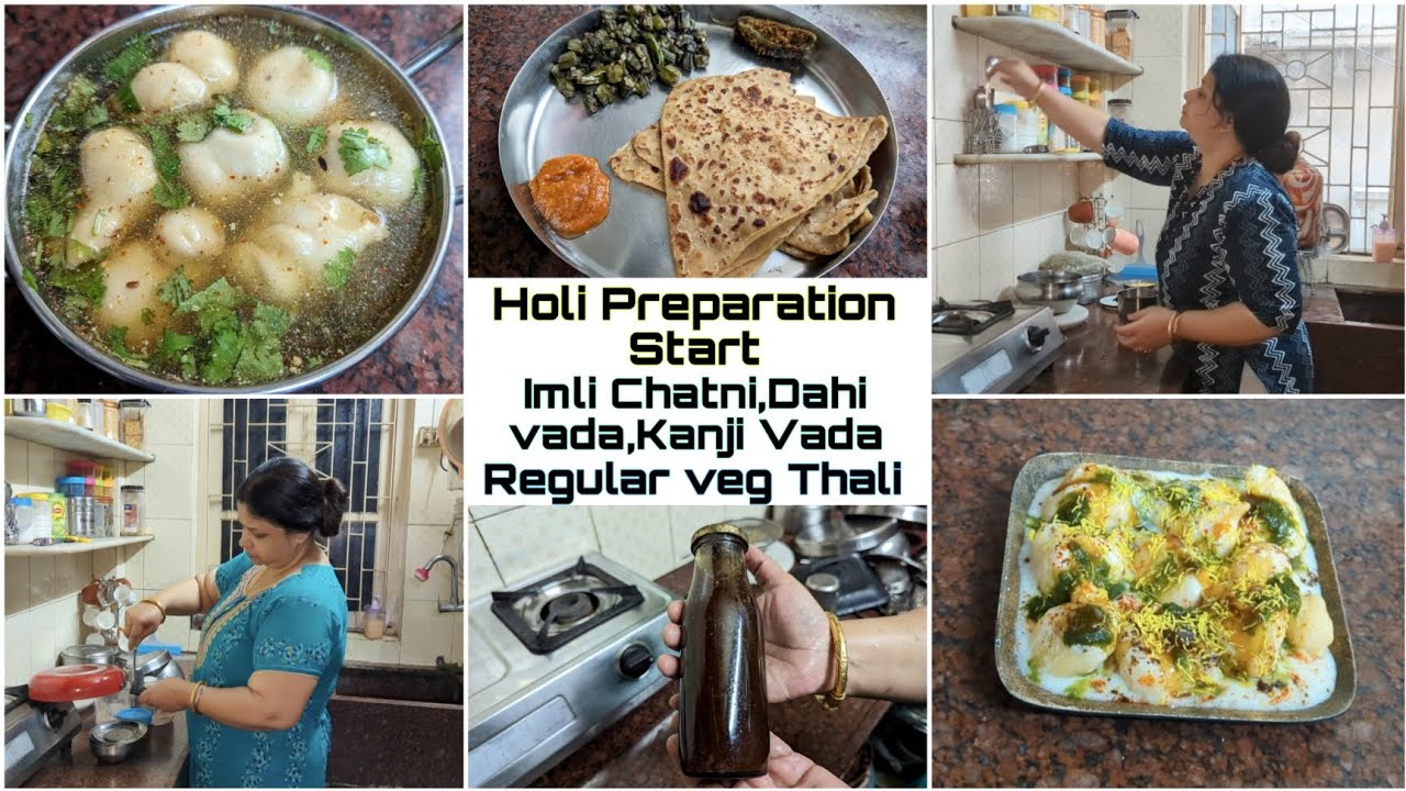 8 Days To Go Holi Prep Start 🤗 Soft Sponge Dahi vada,Kanji Vada,Imli Ki खट्टी मीठी Chatni ||