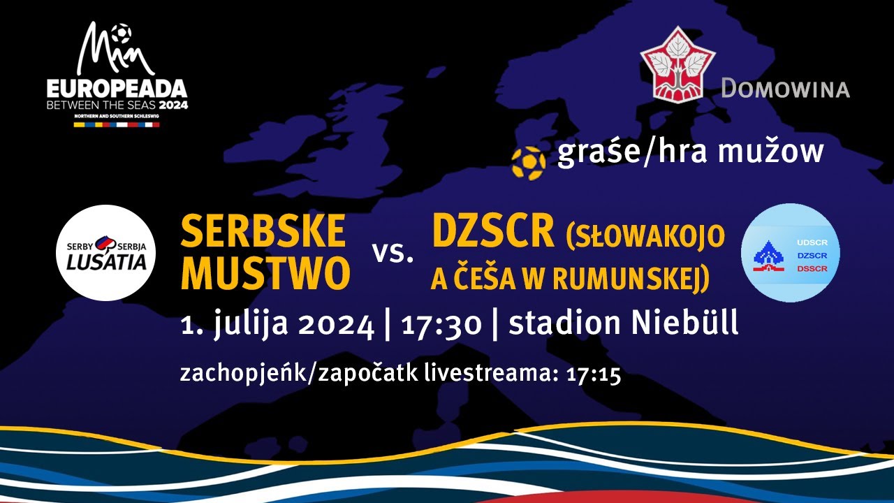 1. julija 17:30 serbske mustwo (mužojo) vs. Ćechojo / Slowakojo w Rumunskej