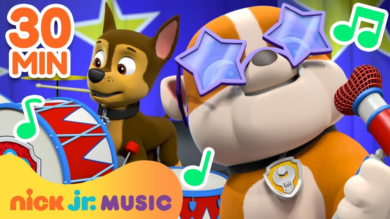 PAW Patrol Songs w/ Rubble & Chase! | 30 Minute Compilation | Nick Jr. Music