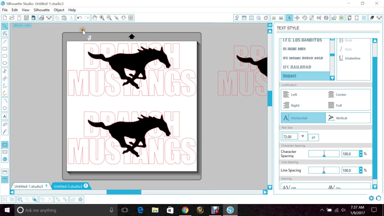 How to do a Knock Out design with Silhouette Cameo