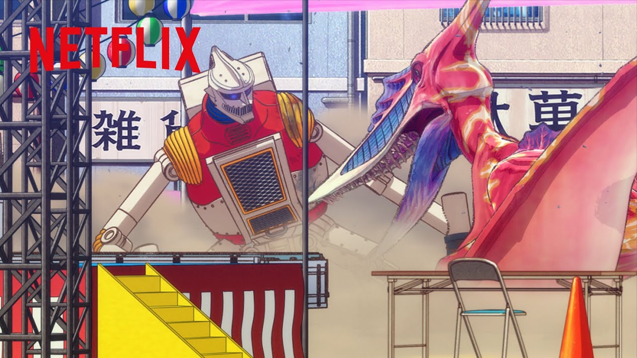 戦闘シーン - ジェットジャガー対ラドン | ゴジラ S.P＜シンギュラポイント＞ | Netflix Japan