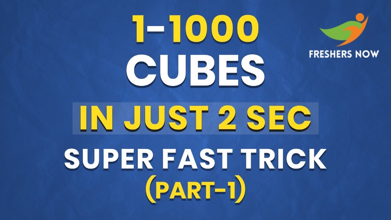 Finding Cubes Tricks Part 1: Quickly Find Cubes with Easy Tricks in Telugu