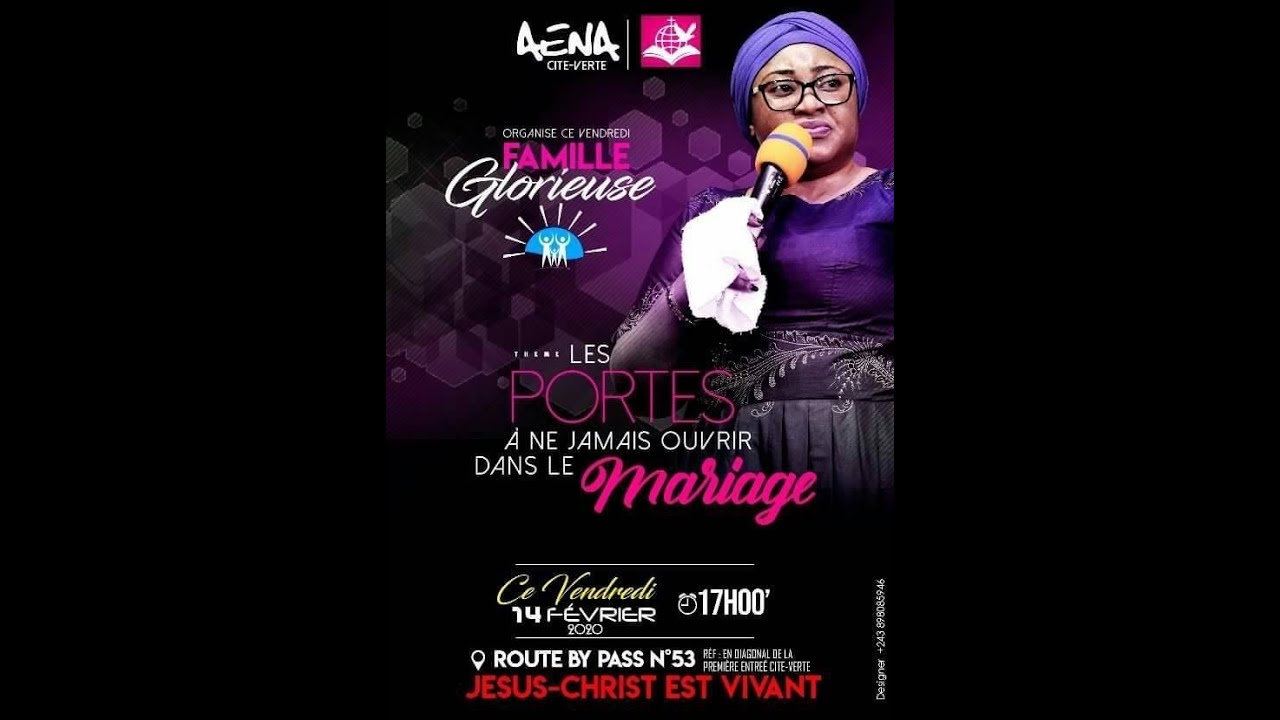 Les portes à ne jamais ouvrir dans le mariage : Pasteur Joëlle Gloria M. KABASELE