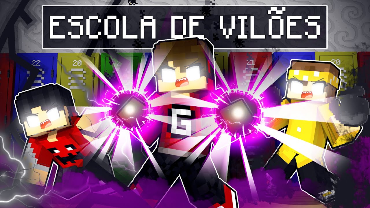 Meu primeiro DIA em uma ESCOLA DE VILÕES no MINECRAFT ✭ Guihh ✭