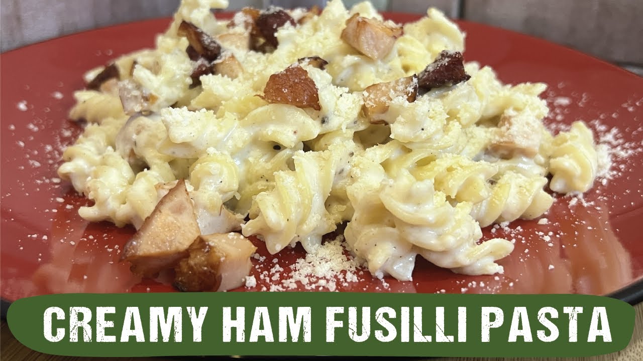 Creamy Ham Fusilli Pasta | Fusilli Pasta with Ham and Béchamel Sauce #cashewed #pastarecipe