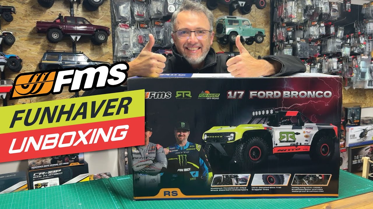 UDR KILLER??? Unboxing FMS 1:7 Ford Bronco RTR EB Brushless 4WD RS