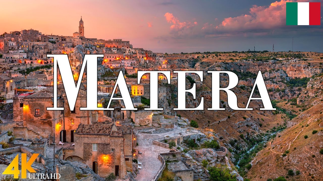Matera, Italy 4K drone view • Amazing Aerial View Of Matera | Relaxation film with calming music