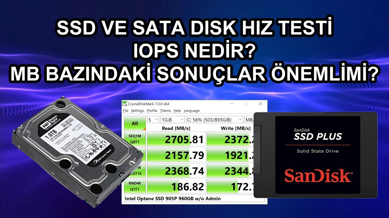 SanDisk SSD Hız Testi | SSD Disk Hızı Nasıl &Ouml;l&ccedil;&uuml;l&uuml;r? CrystalDiskMark