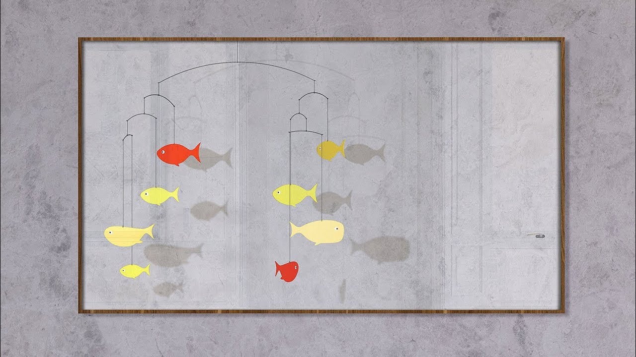 Responsive fish mobile wins Dezeen and Samsung's TV Ambient Mode design competition