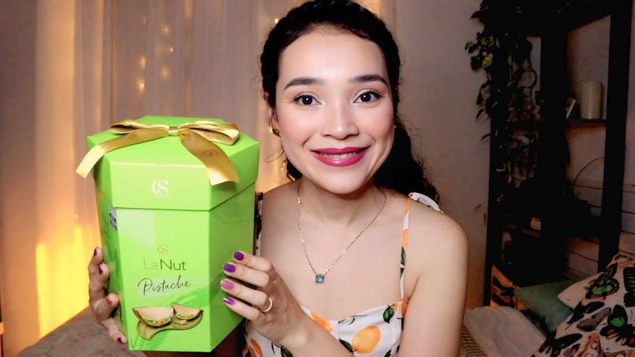 ASMR PROVANDO OVO DE PÁSCOA DE PISTACHE CACAU SHOW 🤤