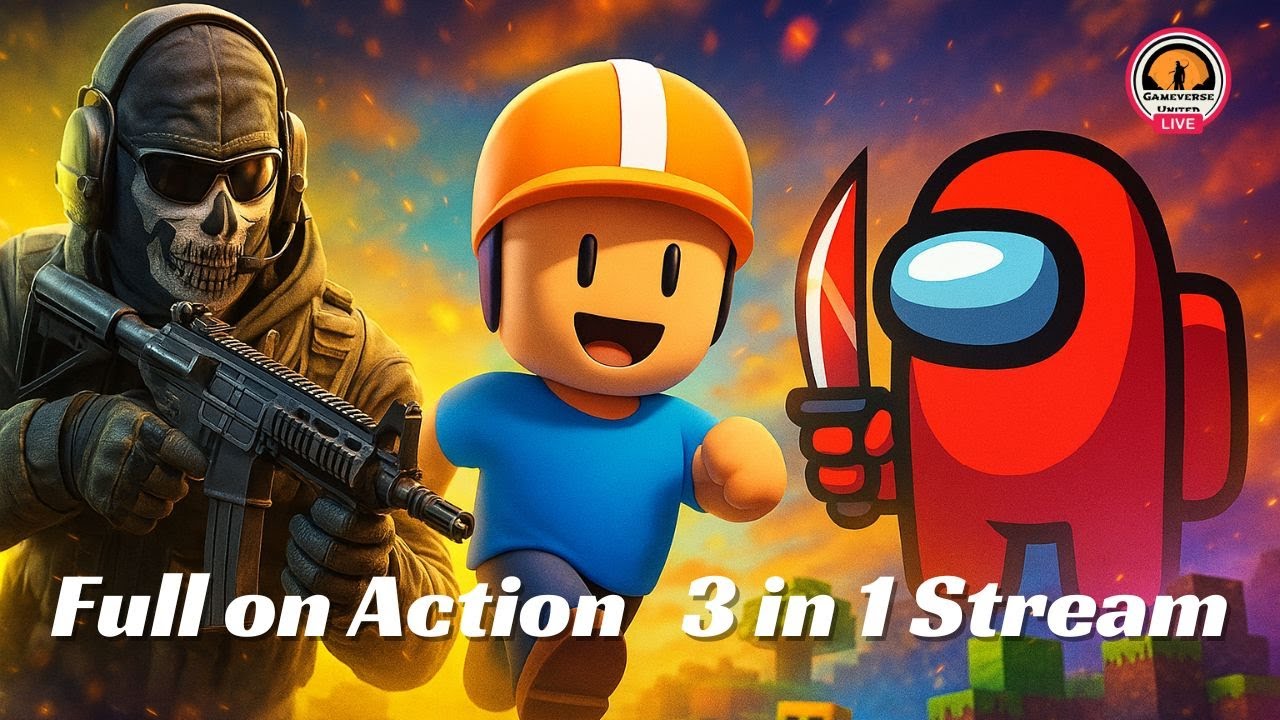 🔥 COD MOBILE + STUMBLE GUYS + AMONG US LIVE 🔴 Action, Chaos & Full Entertainment | Gameverse