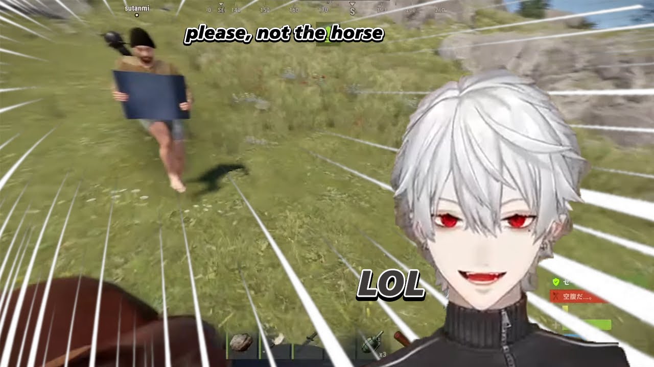 Kuzuha steal Sutanmi's Horse | Nijisanji